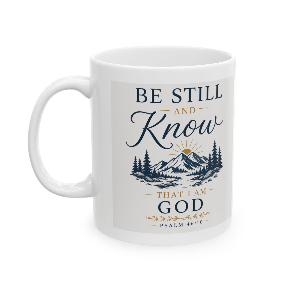 Rustic 'Be Still My Soul' Ceramic Coffee Mug – Inspirational Faith Gift (11oz & 15oz)