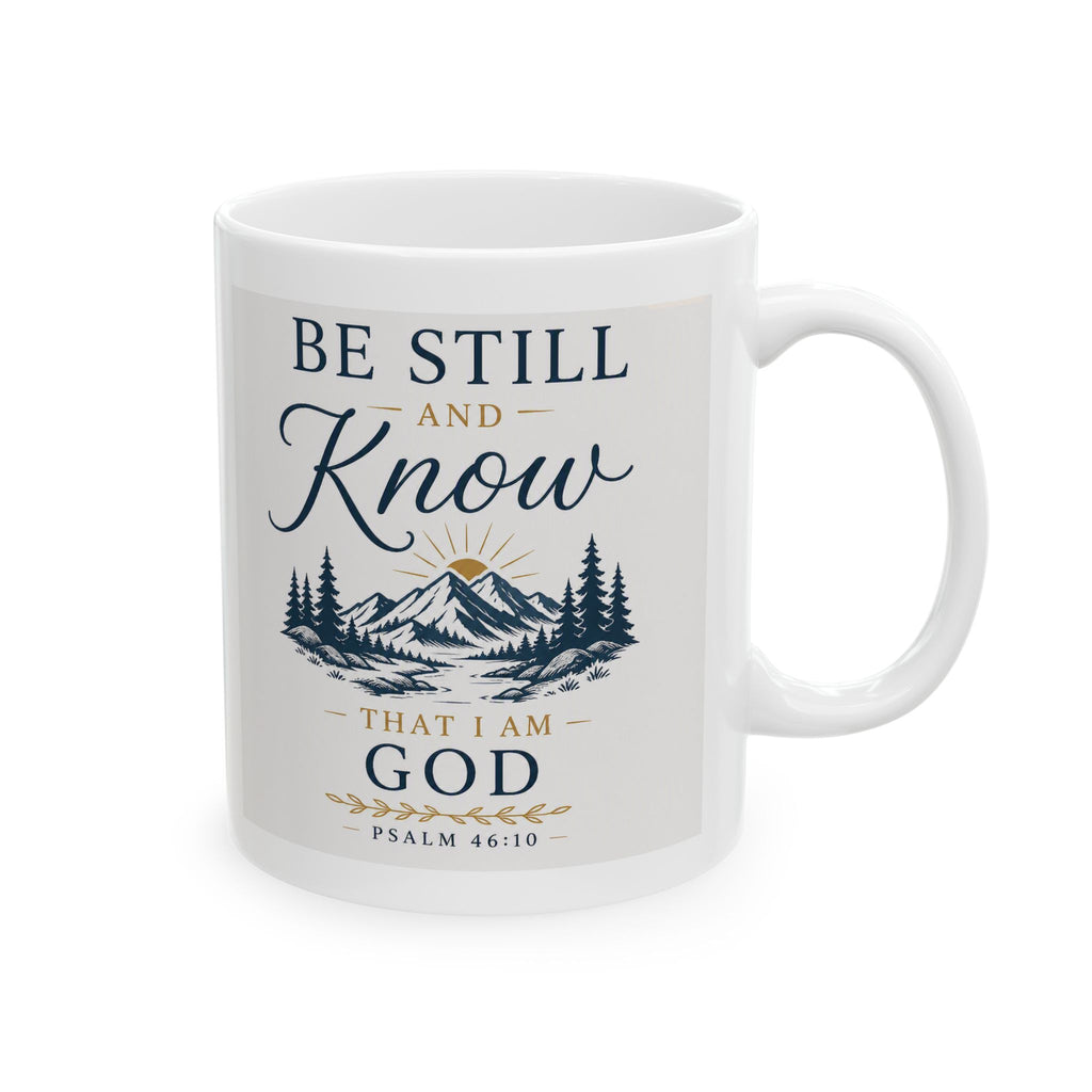 Rustic 'Be Still My Soul' Ceramic Coffee Mug – Inspirational Faith Gift (11oz & 15oz)